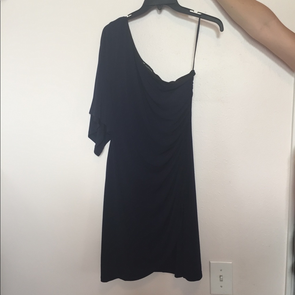 One Shoulder Navy Mini Dress